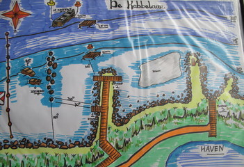 Tekening Scharendijke West / Kabbelaarsrif - Marga Maas - Live to Dive